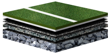 Теннисный корт с покрытием искусственная трава